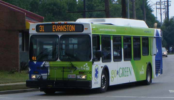 Go-Metro Cincinnati New Flyer DE40LF hybrid 8030